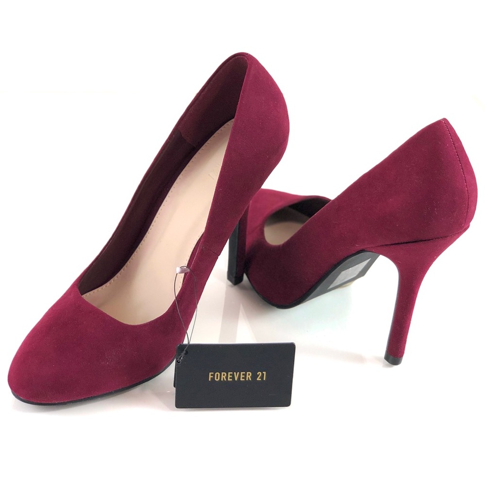 Forever 21 4” wine colored heels